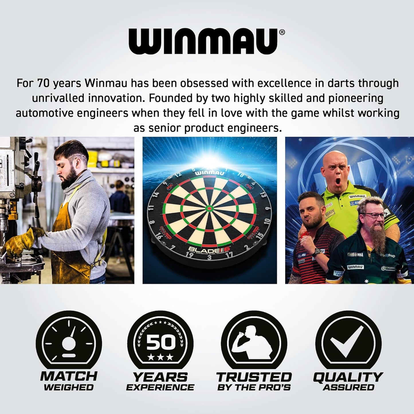 WINMAU Polaris 120 Degree Dartboard Lighting with Magnetic Clamp (Warm White)