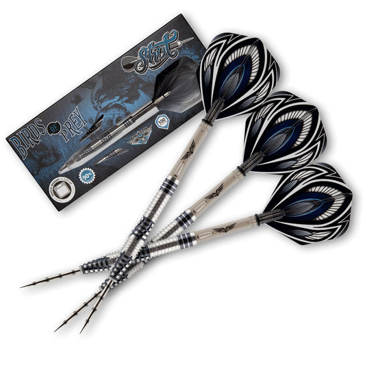 Shot! Darts Birds of Prey Falcon-Steel Tip Dart Set-Front Weighted-90% Tungsten Barrels