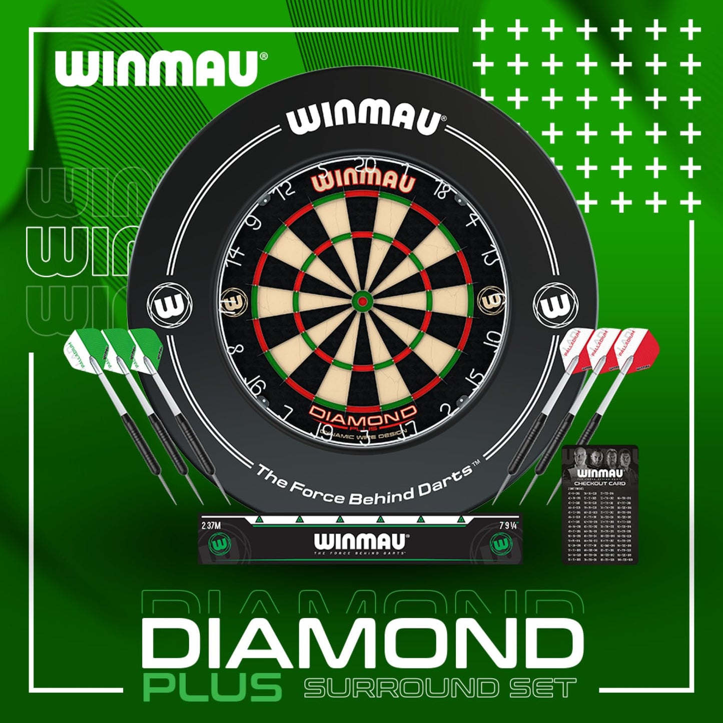 WINMAU Diamond Plus Professional Bristle Dartboard