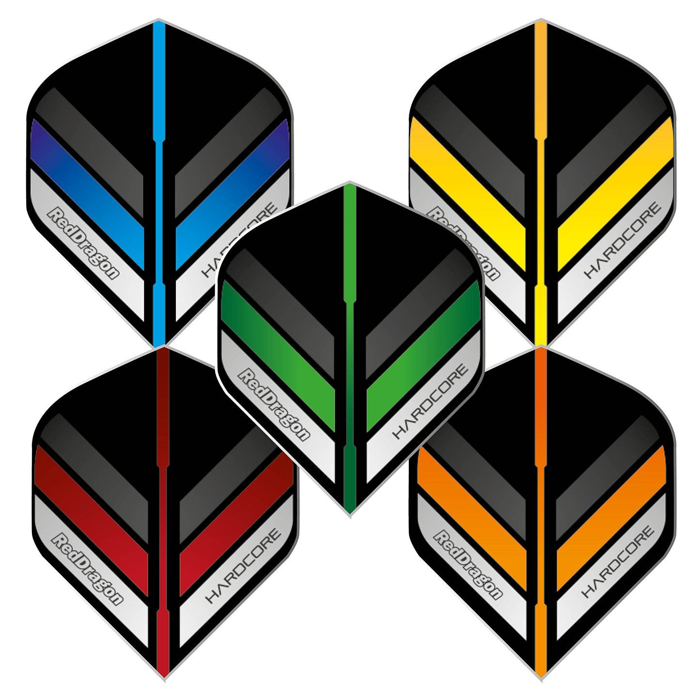 RED DRAGON Hardcore Selection Pack Extra Thick Standard Dart Flights