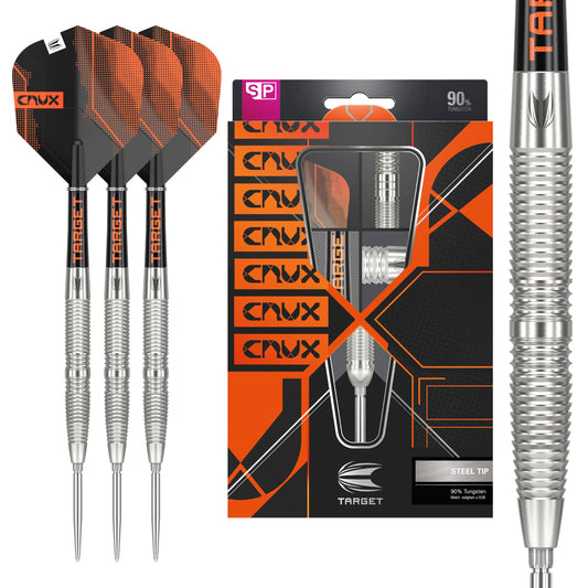 TARGET Darts Crux 90% Tungsten Swiss Point Steel Tip Darts Set