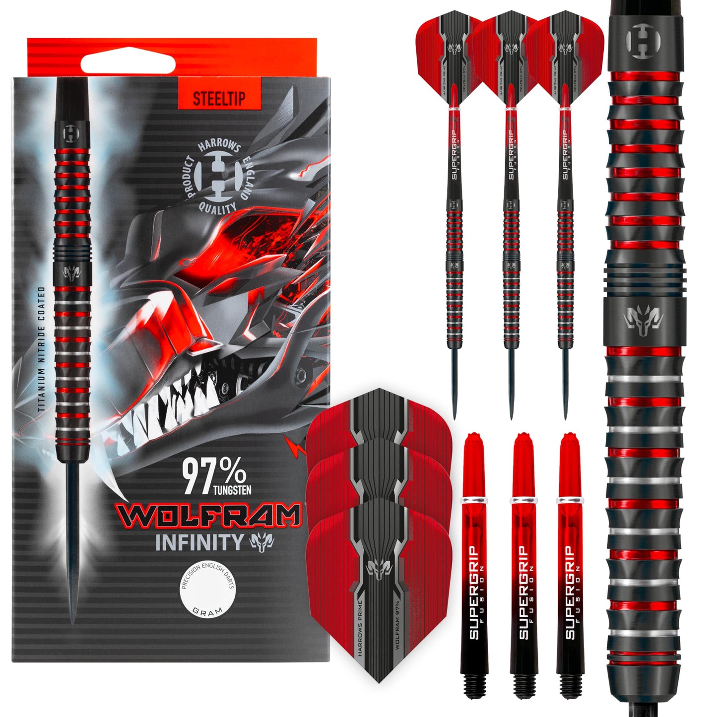 Harrows Wolfram Infinity 97% Tungsten Steel Tip Darts