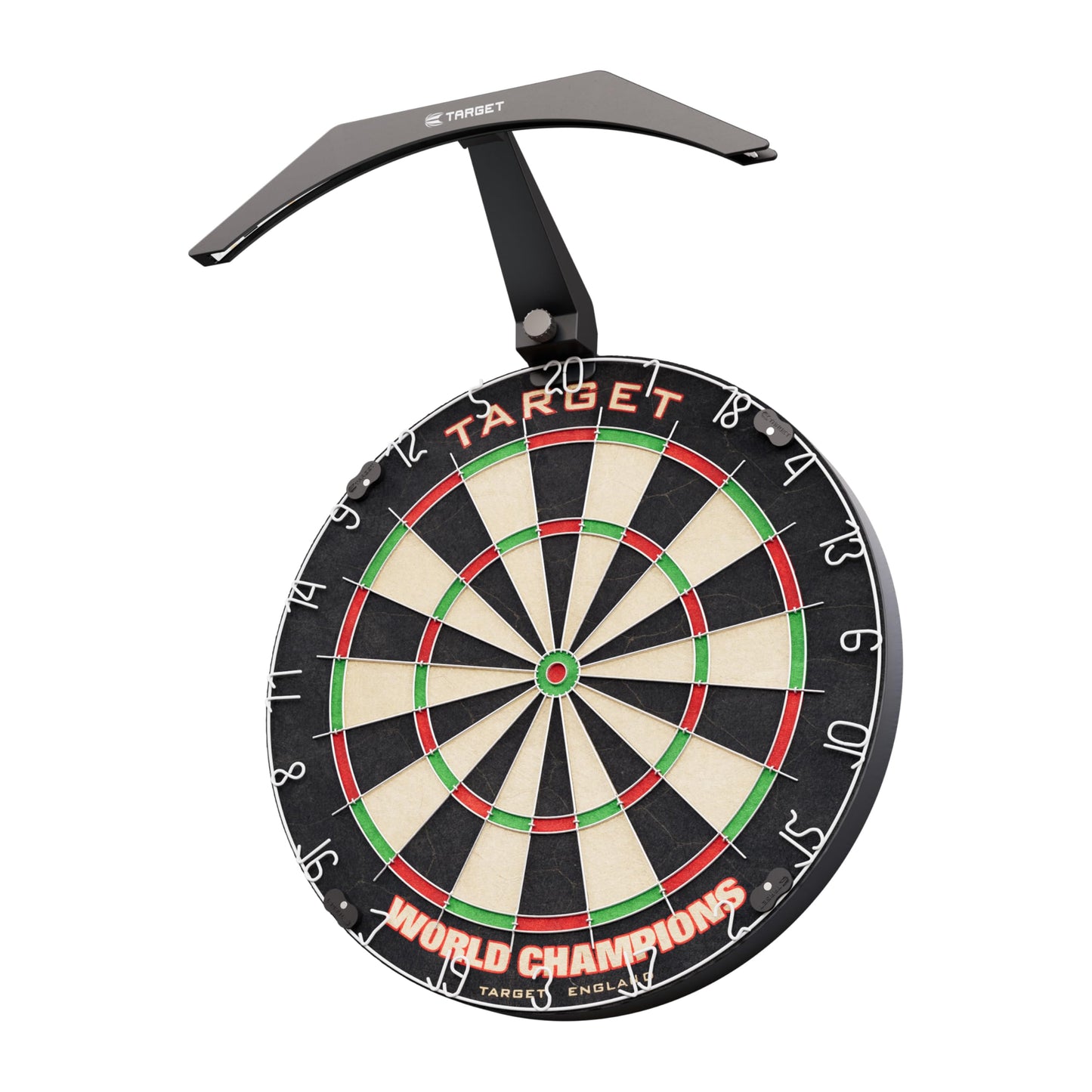 Target Darts World Championship Dartboard Set Bundle | Arc Dart Boards Light System, Full Length Darts Oche Mat, Dart Board Surround (Black or Red Option) | 5 Bundle Options