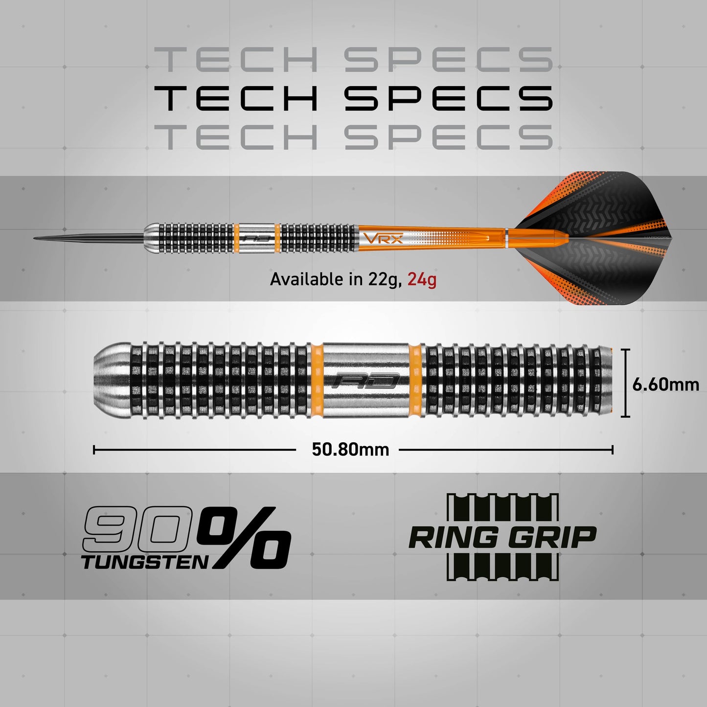 RED DRAGON Amberjack Tungsten Darts Set with Darts Flights & Dart Stems (Shafts) – Professional 90% Tungsten Premium Darts Set – Available in 22g, 23g, 24g, 25g, 26g, 27g, 28g, 30g