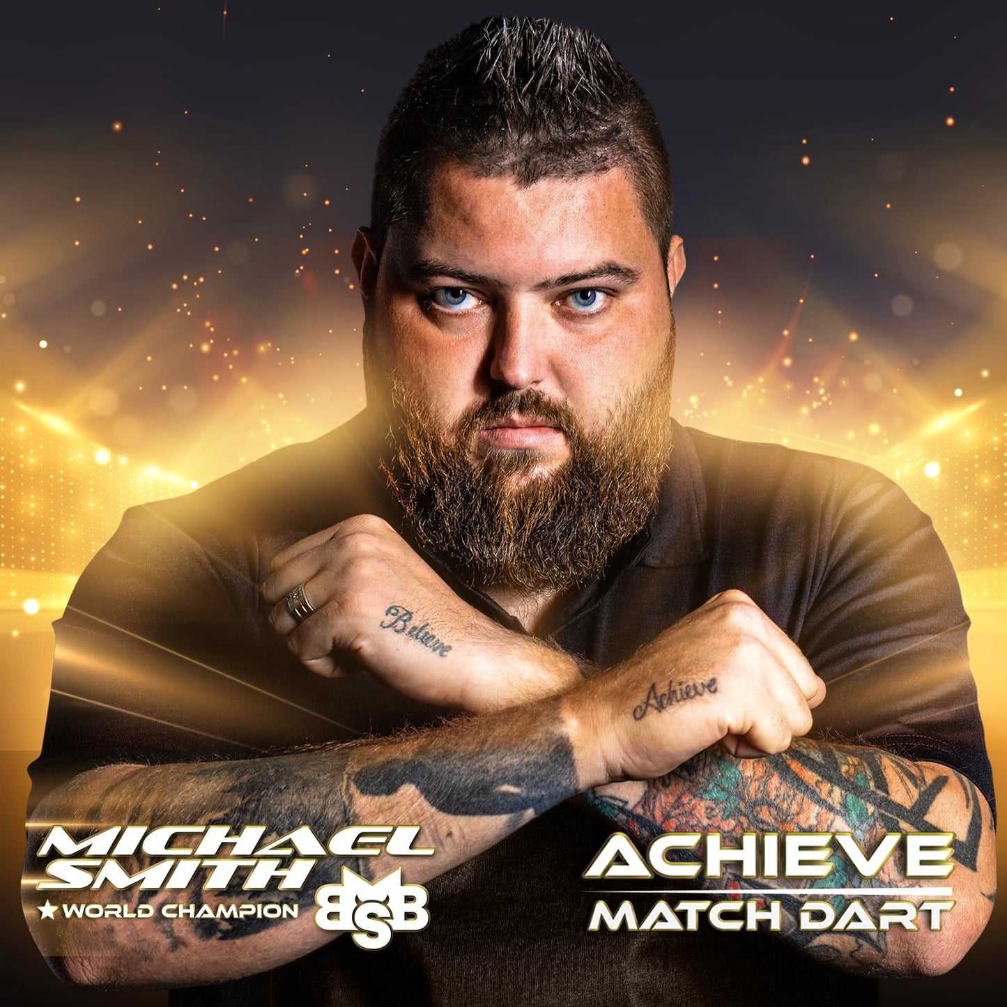 Shot! Steel Darts Michael Smith Bully Boy Achieve Match Dart 90% Tungsten Steeltip Darts High Quality Tungsten Darts Set with Shafts and Flights Made in New Zealand