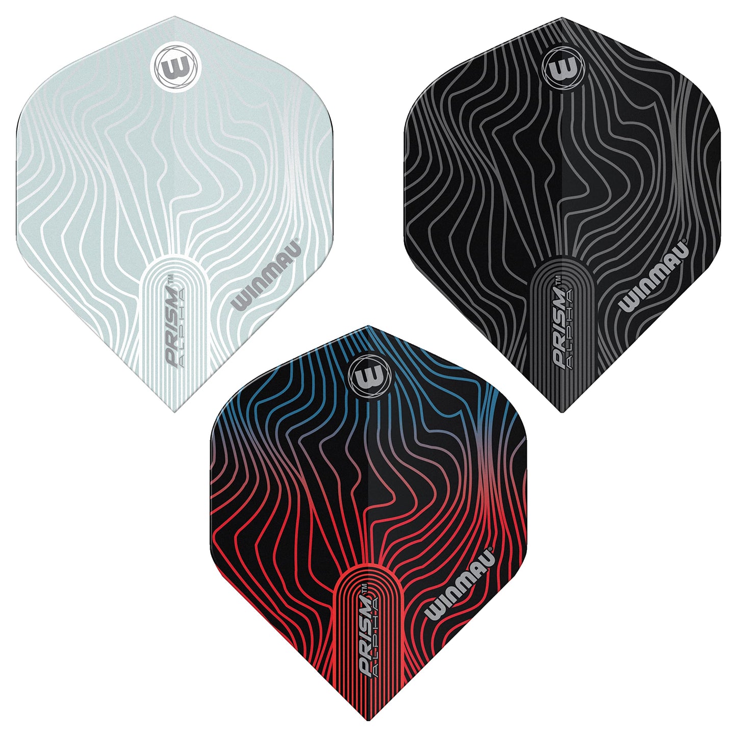WINMAU Prism Alpha Solar Design Dart Flight Packs - 3 sets per pack (9 flights in total)
