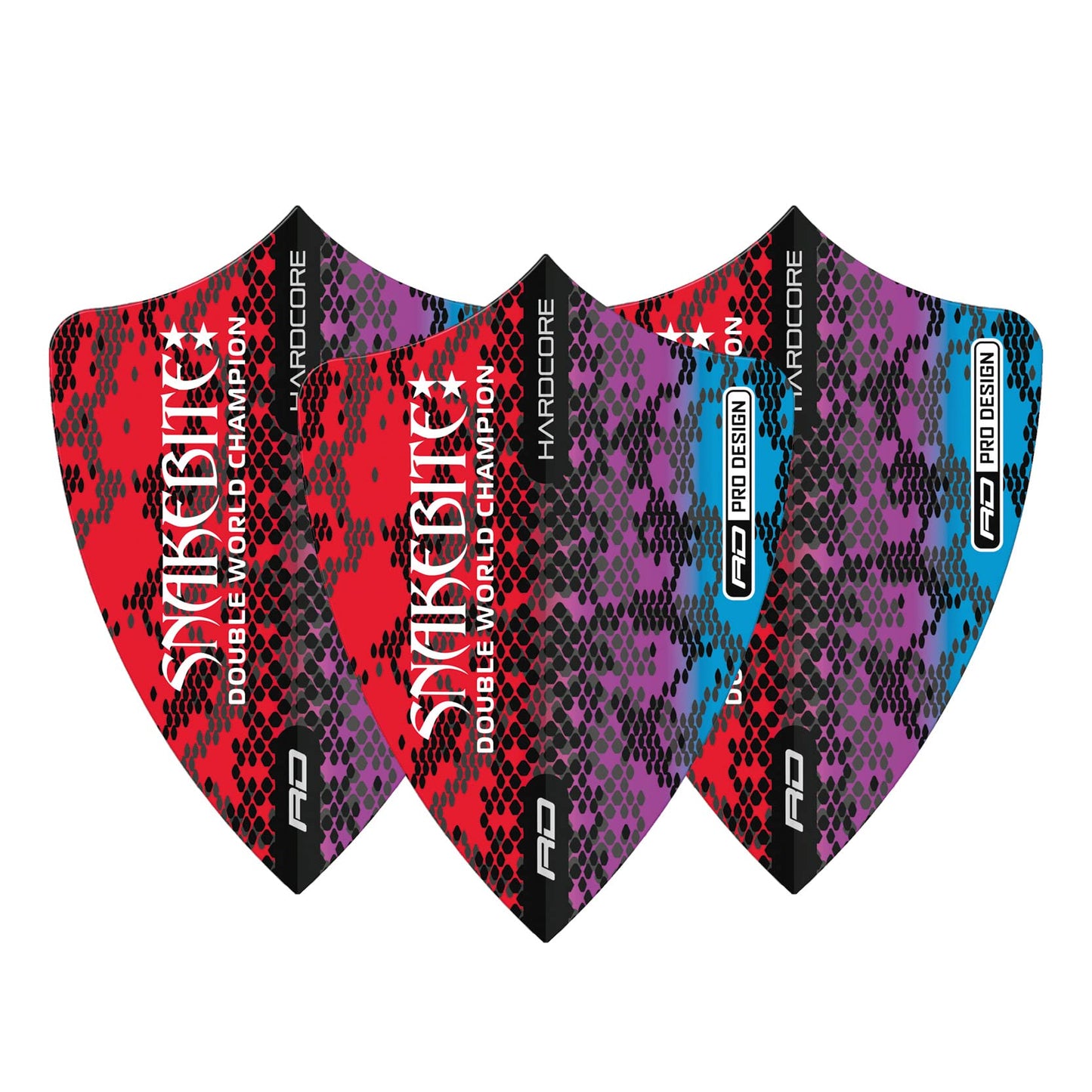 RED DRAGON Hardcore Freestyle Dart Flights- 3 Sets Per Pack (9 Dart Flights in total)