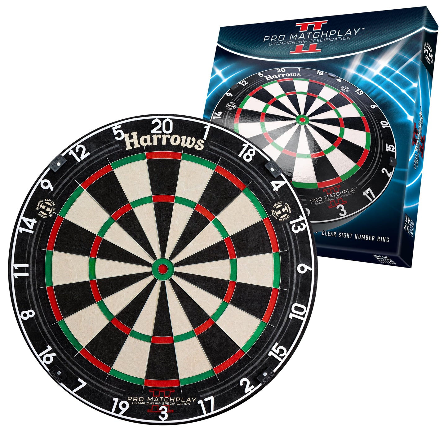 Harrows Dart Boards I Dartboard Official Size I Darts Board with Ultra Thin Knife Wire for Maximum Scoring I Compatible with Dart Board Stand, Dart Board Lighting, Dartboard Cabinet
