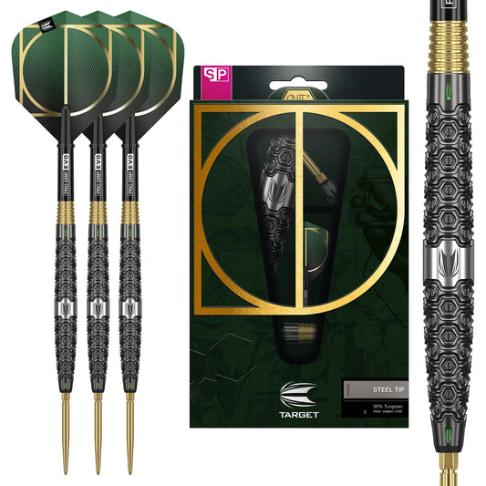 TARGET Darts Cult 90% Tungsten Swiss Point Steel Tip Darts Set | Swiss Point Dart Set, Tungsten Barrel, Professional Darts Set, Swiss Point Tool Included | Barrel 01, 02 & 03 (21G/22G/23G/24G/26G)