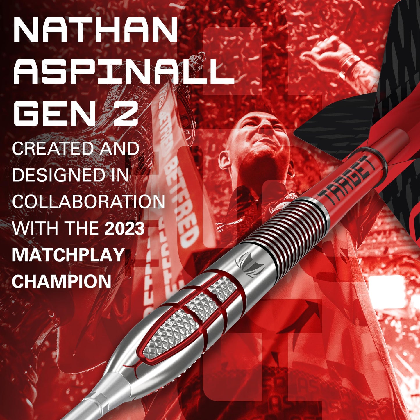 TARGET Darts Nathan Aspinall Gen 2 95% Tungsten Swiss Point Steel Tip Darts Set