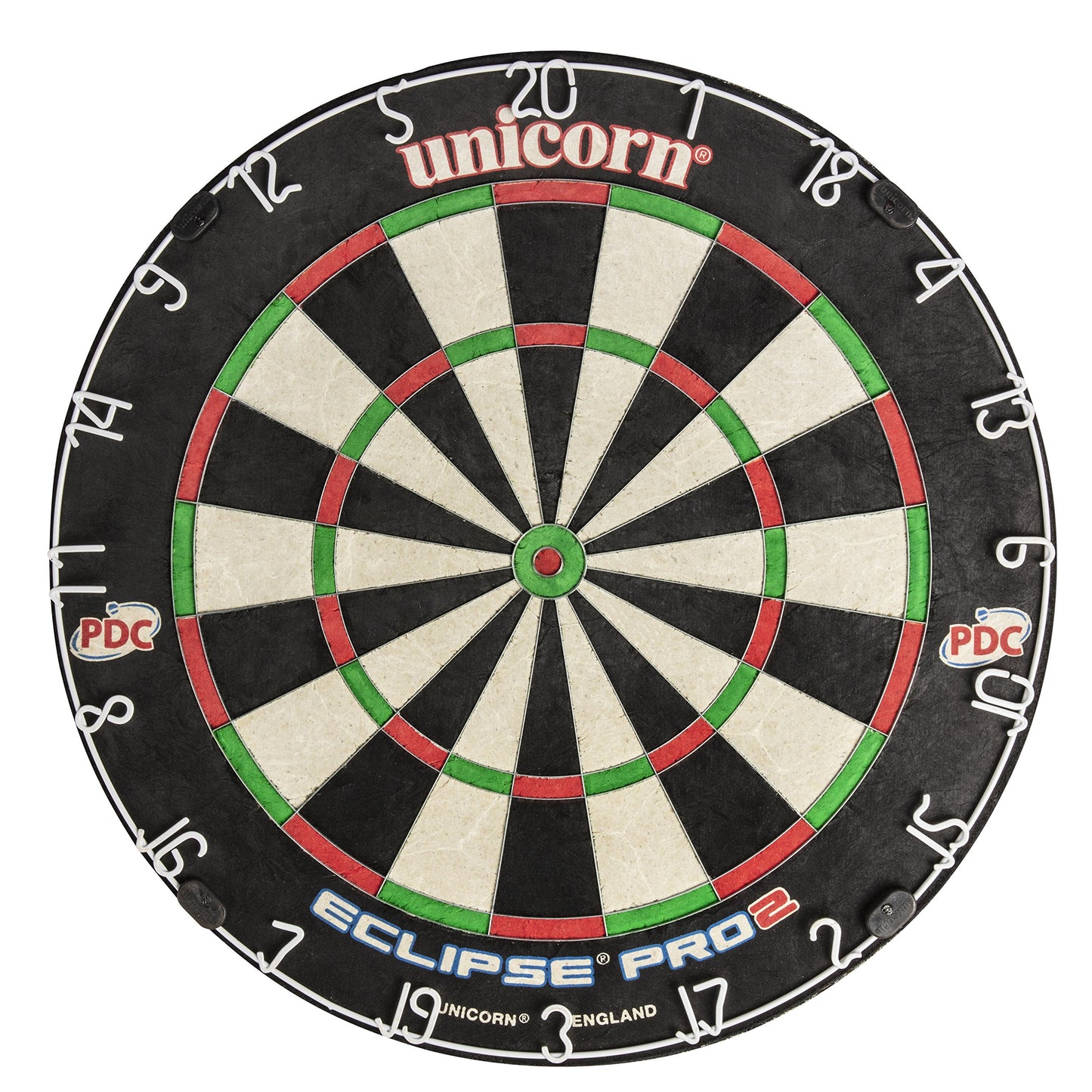 UNICORN Dartboard | Eclipse Pro 2 | Flat Profile Number Ring | Championship Quality Sisal Bristle | Staple-Free Construction